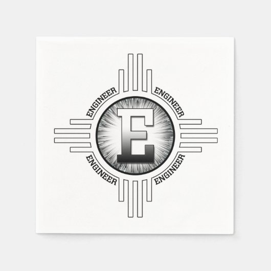 E voor ENGINEER Servet (Voorkant)