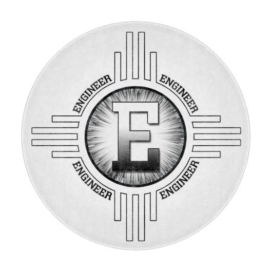 E voor ENGINEER Snijplank (Voorkant)