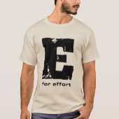 E voor inspanning - zwart t-shirt (Voorkant)