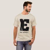 E voor inspanning - zwart t-shirt (Voorkant volledig)