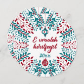 E vroolek kers feejst, West Flemish Merry Xmas Feestdagenkaart (Voorkant / Achterkant)