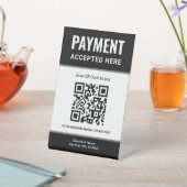 e-Wallet Scan naar betalen QR Code Betaling Tablet Reclamebord Met Voetstuk (Insitu)