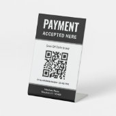 e-Wallet Scan naar betalen QR Code Betaling Tablet Reclamebord Met Voetstuk (Voorkant)