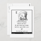 E was een olifant briefkaart (Voorkant / Achterkant)