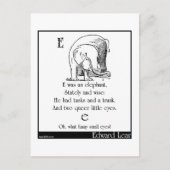 E was een olifant briefkaart (Voorkant)