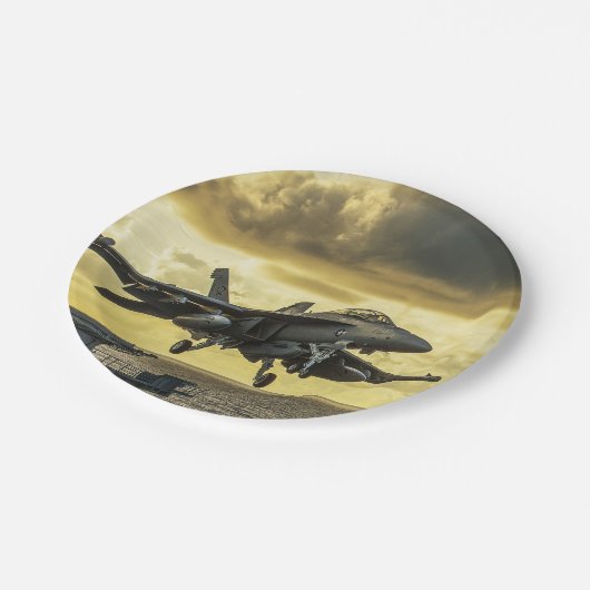 Ea18g Growler jet-lanceringsvliegtuig van carrier Papieren Bordje (Gekanteld)