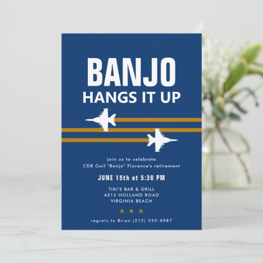 EA-18G Growler Fighter Jet Party Uitnodiging (Staand voorkant)