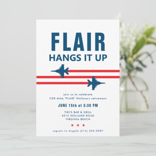 EA-18G Growler Fighter Jet Party Uitnodiging (Staand voorkant)