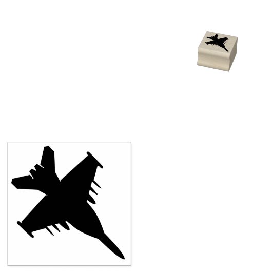 EA-18G Growler Fighter Silhouette Houtstempel Rubberstempel (Gestempeld)