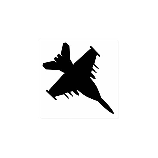 EA-18G Growler Fighter Silhouette Houtstempel Rubberstempel (Afrduk)