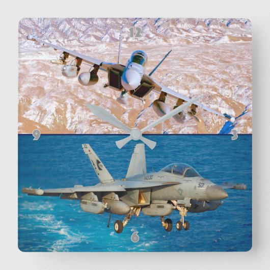EA-18G GROWLER VIERKANTE KLOK (Voorkant)