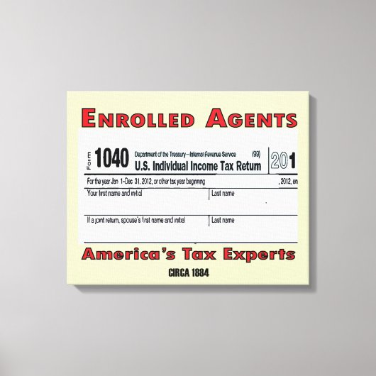 EA America's Belastingdeskundige Kantoor Canvas Afdruk (Voorkant)