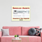 EA America's Belastingdeskundige Kantoor Canvas Afdruk (Insitu (Woonkamer))