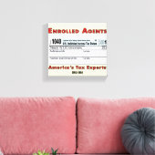 EA America's Belastingdeskundige Kantoor Canvas Afdruk (Insitu (Woonkamer))