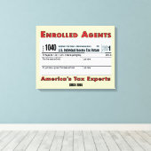 EA America's Belastingdeskundige Kantoor Canvas Afdruk (Insitu (Houten vloer))