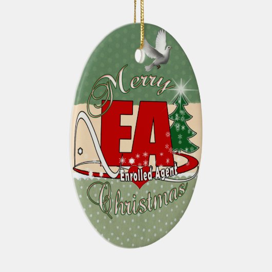 EA CHRISTMAS Enrolled Agent Keramisch Ornament (Rechts)