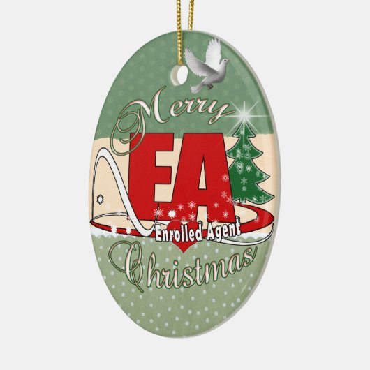 EA CHRISTMAS Enrolled Agent Keramisch Ornament (Links)