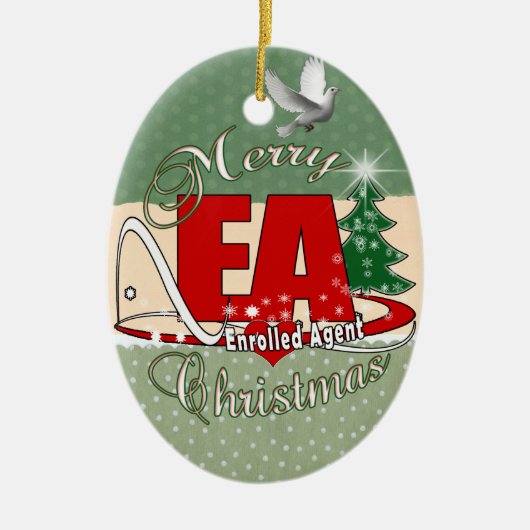 EA CHRISTMAS Enrolled Agent Keramisch Ornament (Voorkant)