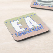EA LOGO1 UITGEBREIDE AGENT DRANKJES ONDERZETTER (Linkerzijde)
