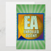 EA LOGO-INGEVOERDE AGENT BRIEFPAPIER (Voorkant / Achterkant)