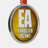 EA LOGO-INGEVOERDE AGENT METALEN ORNAMENT (Rechts)
