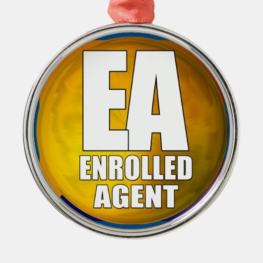 EA LOGO-INGEVOERDE AGENT METALEN ORNAMENT (Voorkant)