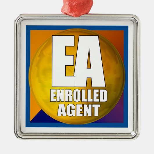 EA LOGO-INGEVOERDE AGENT METALEN ORNAMENT (Voorkant)