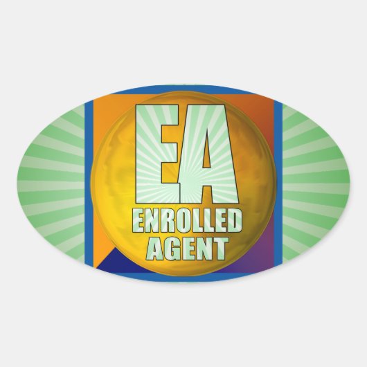 EA LOGO-INGEVOERDE AGENT OVALE STICKER (Voorkant)