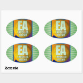 EA LOGO-INGEVOERDE AGENT OVALE STICKER (Vel)