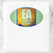 EA LOGO-INGEVOERDE AGENT OVALE STICKER (Tas)
