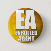 EA LOGO-INGEVOERDE AGENT RONDE BUTTON 5,7 CM (Voorkant)