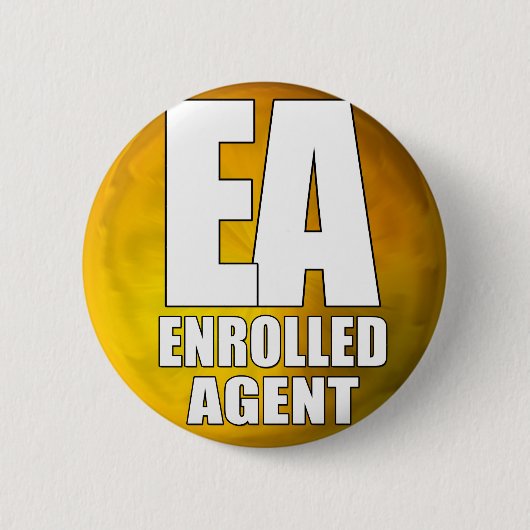 EA LOGO-INGEVOERDE AGENT RONDE BUTTON 5,7 CM (Voorkant)