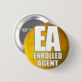 EA LOGO-INGEVOERDE AGENT RONDE BUTTON 5,7 CM (Voorkant /achterkant)