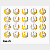 EA LOGO-INGEVOERDE AGENT RONDE STICKER (Vel)