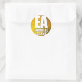 EA LOGO-INGEVOERDE AGENT RONDE STICKER (Tas)