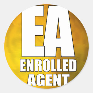 EA LOGO-INGEVOERDE AGENT RONDE STICKER