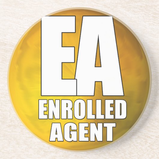 EA LOGO-INGEVOERDE AGENT ZANDSTEEN ONDERZETTER (Voorkant)
