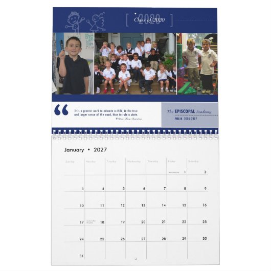 EA Pre-K Agenda Kalender (Jan 2027)