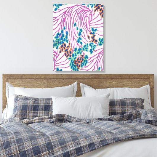 EA Séguy botanical Premium Wrapped Canvas Afdruk (Insitu (Slaapkamer))