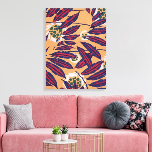 EA Séguy botanical Premium Wrapped Canvas Afdruk (Insitu (Woonkamer))