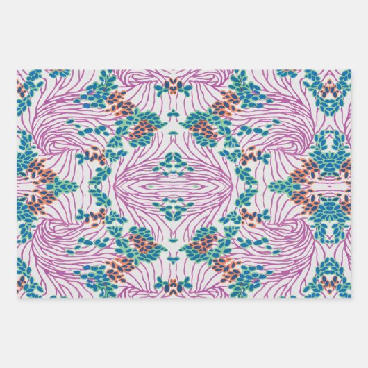 EA Séguy botanische bloemdruk Inpakpapier Vel (Voorkant 2)