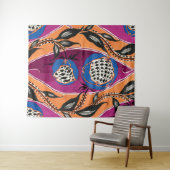 EA Séguy botanische bloemdruk Wandkleed (In Situ (horizontaal))