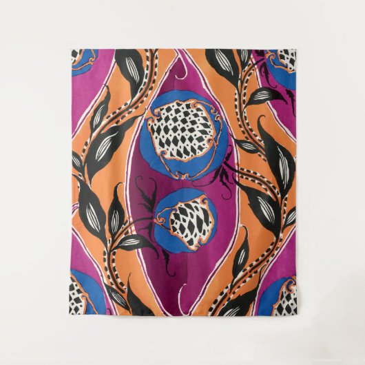 EA Séguy botanische bloemdruk Wandkleed (Voorkant)