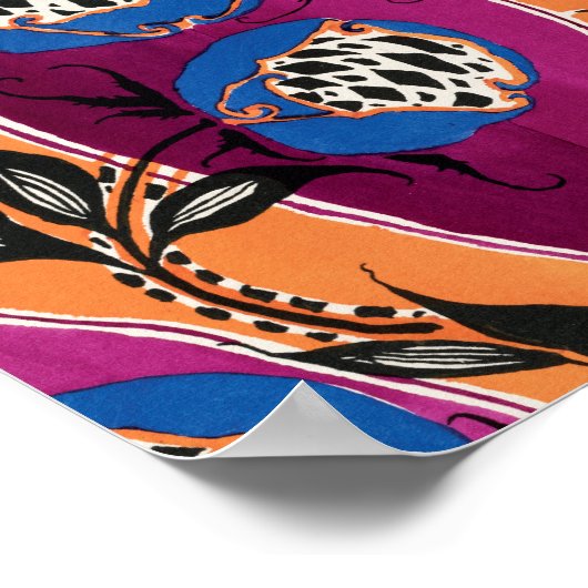 EA Séguy botanische poster voor bloemdruk (Hoek)