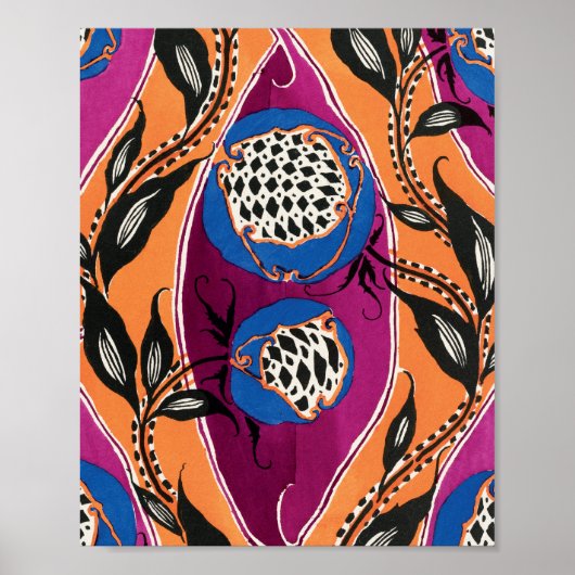 EA Séguy botanische poster voor bloemdruk (Voorkant)