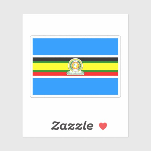 EAC - Vlag Oost-Afrikaanse Gemeenschap Sticker (Vel)