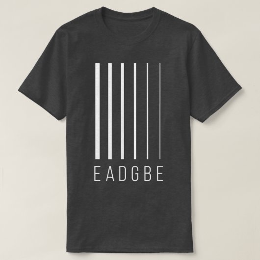 EADGBE 6 String Guitar Player & Guitarist - Cool 6 T-shirt (Design voorkant)