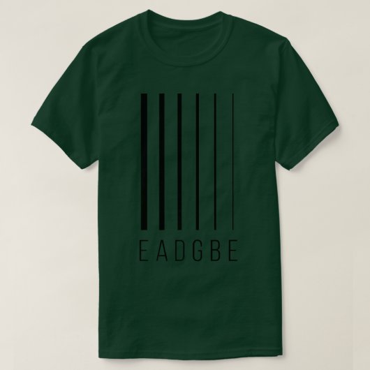 EADGBE 6 String Guitar Player & GuitaristCool Prem T-shirt (Design voorkant)