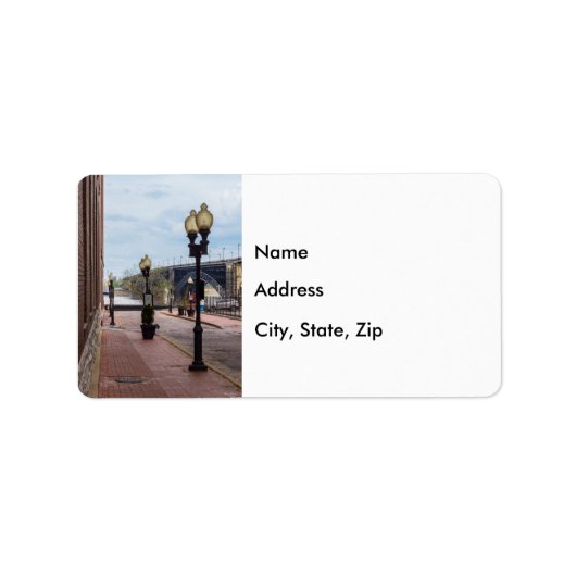 Eads Bridge langs Lucas Ave Etiket (Voorkant)