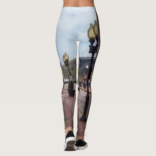 Eads Bridge langs Lucas Ave Leggings (Achterkant)